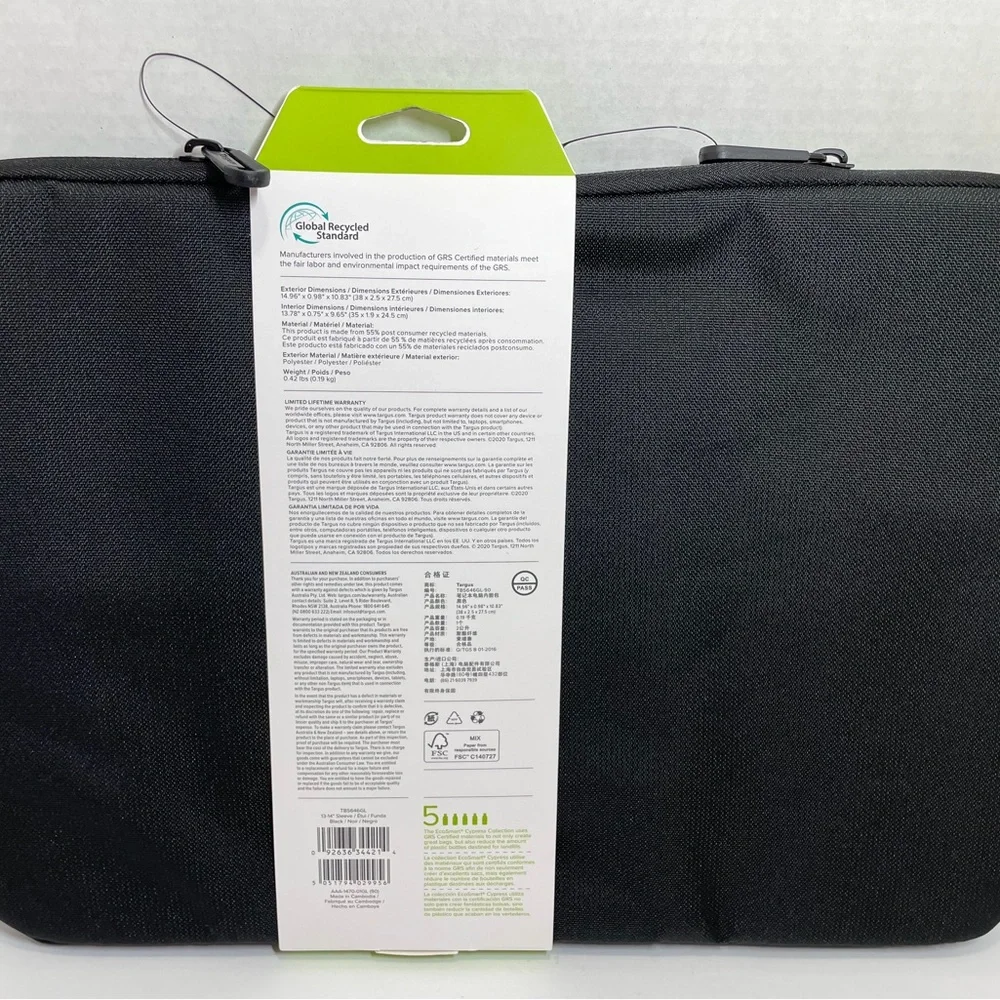 Targus 13-14” Laptop Sleeve Cypress Collection